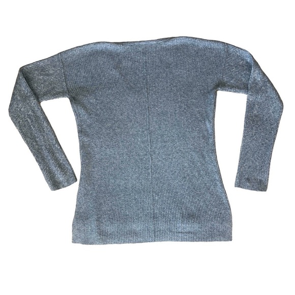 Motherhood Maternity Heater Blue Long Sleeve Ribbed Sweater Top V-Neck Small - Picture 2 of 5